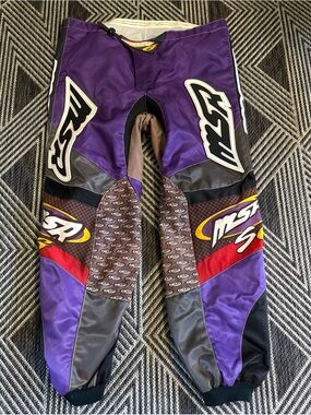 Vintage MSR MS Racing Pants Size 40 System 6 Purple Motocross Motorcycle BMX